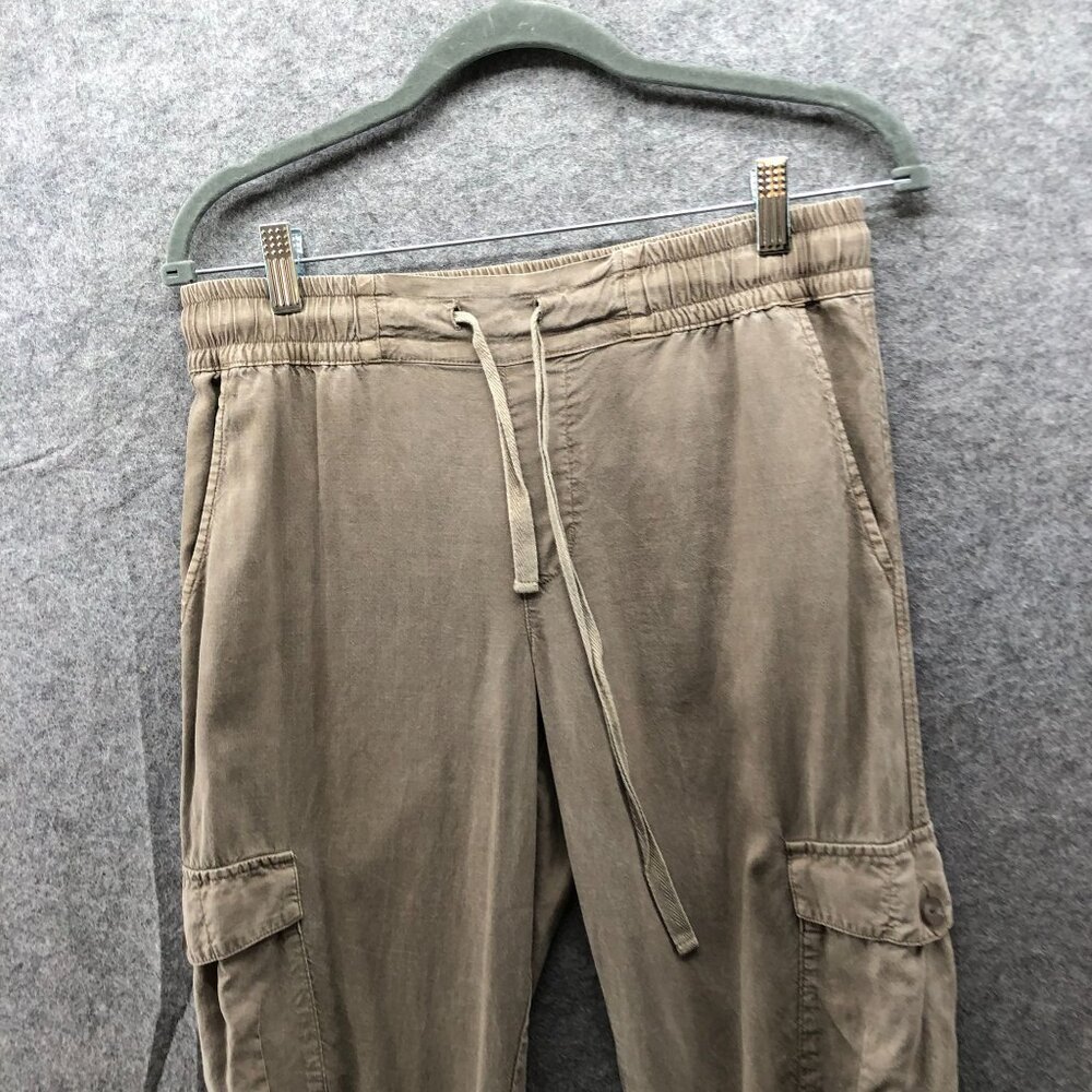 Cloth & Stone Lyocell Cargo Jogger Pants Womens XS Mid Rise Light Brown Beige - Picture 3 of 10